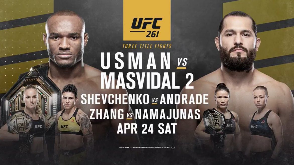 Реванш Усмана и Масвидаля пройдет на UFC 261 при полных трибунах!