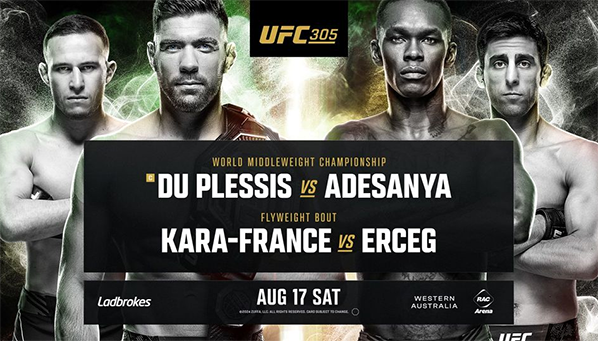 UFC 305 Адесанья vs Дю Плесси: где и во сколько смотреть?