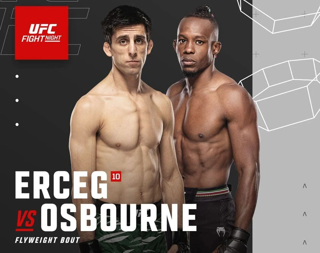 🎯 Прогноз Erceg vs Osbourne — UFC on ESPN: Dolidze vs Hernandez (UFC Vegas 109, 9 августа 2025)