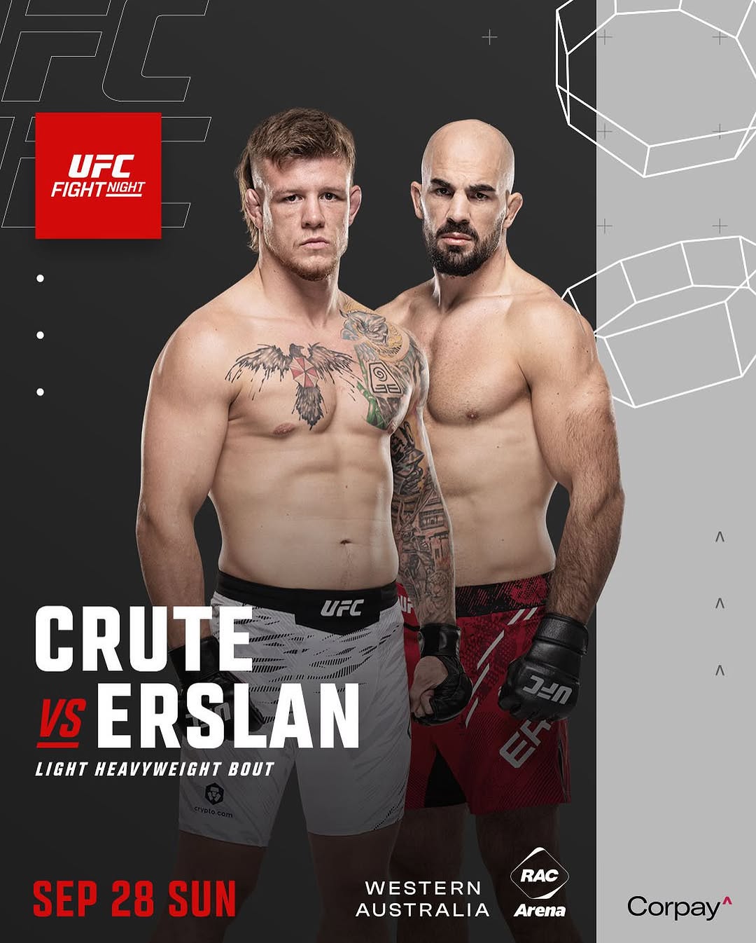 Прогноз Crute vs Erslan — UFC Fight Night, Перт (27.09.2025)