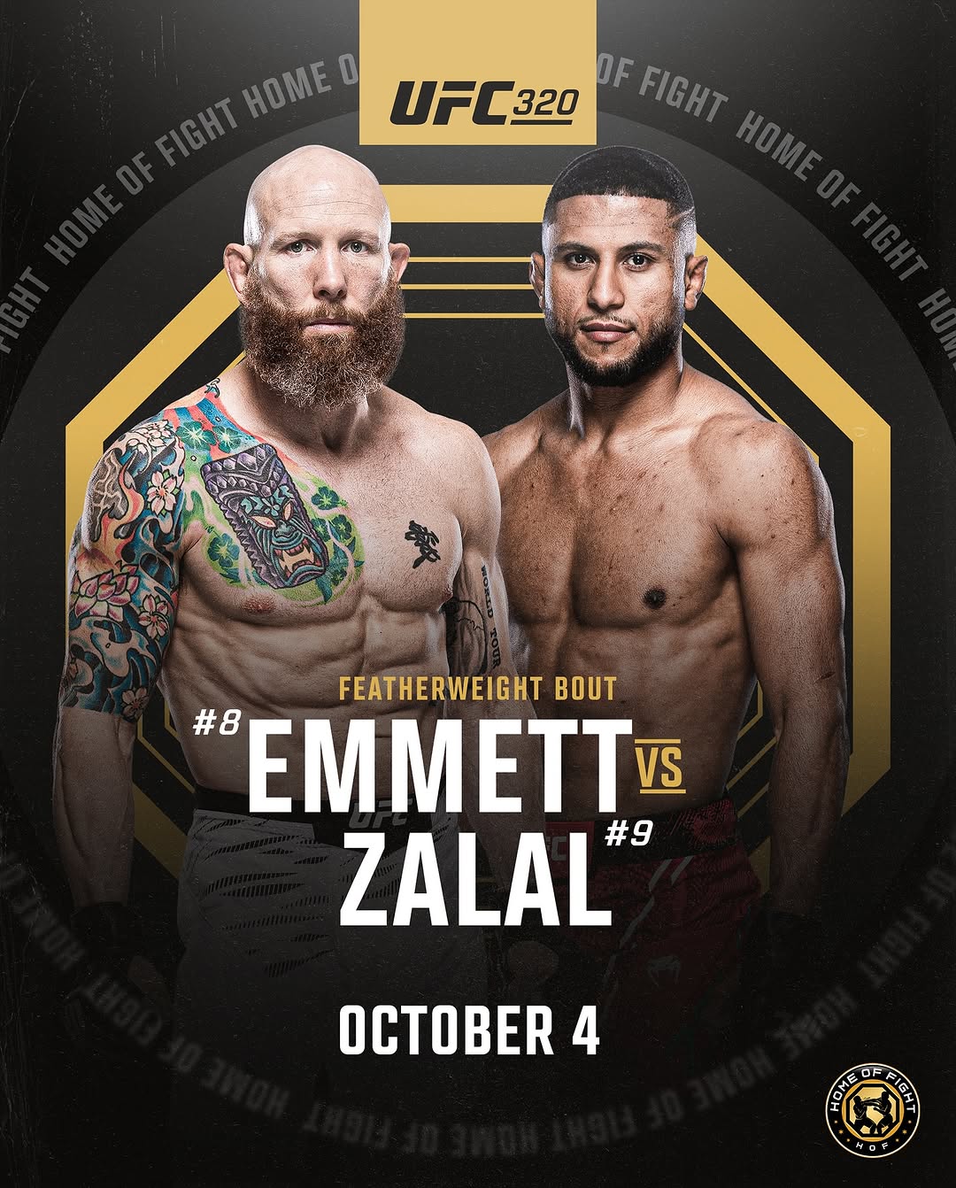 Прогноз Emmett vs Zalal — UFC 320, Лас-Вегас (04.10.2025)