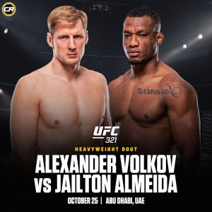 Прогноз Alexander Volkov vs Jailton Almeida — UFC 321, Абу-Даби (25 октября 2025)
