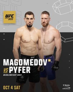 Прогноз Pyfer vs Magomedov — UFC 320, Лас-Вегас (04.10.2025)