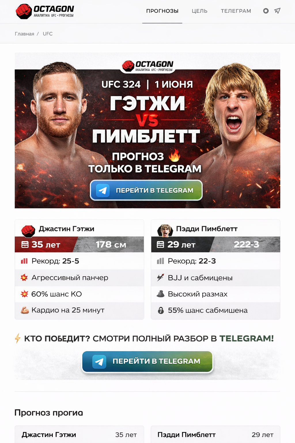 Шон О’Мэлли – Сон Ядун прогноз